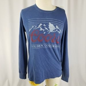 Lucky Brand Coors Beer Graphic Long Sleeve Shirt